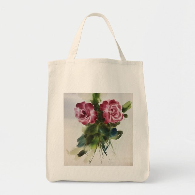 Bolso De Tela rosas preciosos (Frente)