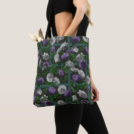 Bolso De Tela Rosas Purple Elegent Floral