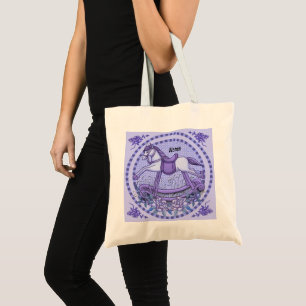 Bolso De Tela Rosas púrpura sacudiendo caballo