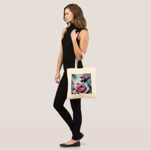 Bolso De Tela Rosas Radiantes: Pétalos Perfectamente Rosados y M