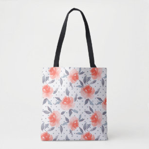 Bolso De Tela Rosas rojas