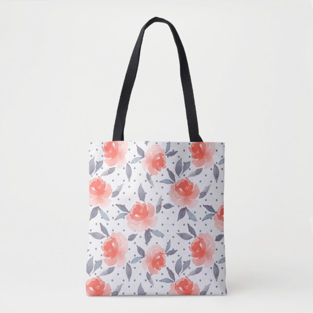 Bolso De Tela Rosas rojas (Anverso)
