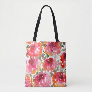Bolso De Tela rosas rojas de Shabby, patrón sin costuras.