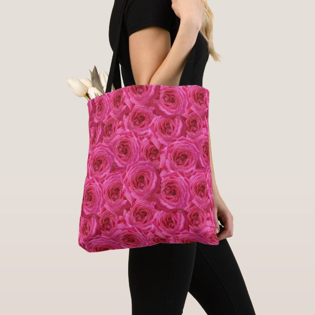 Bolso De Tela Rosas rojas, flores, rojo, amor (Detalle)