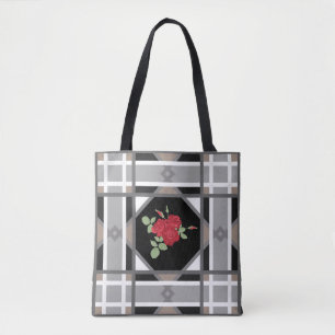 Bolso De Tela Rosas rojas, retro
