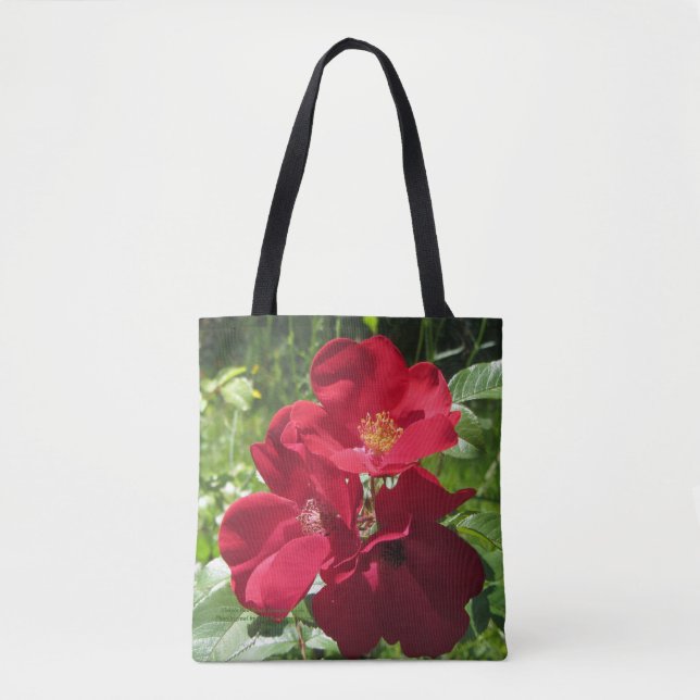 Bolso De Tela Rosas rojos simples, 2 imágenes (Anverso)