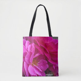 Bolso De Tela Rosas Rosadas
