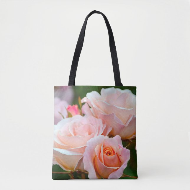 Bolso De Tela rosas rosadas de bonito (Anverso)