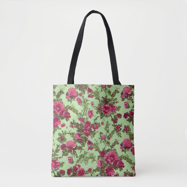 Bolso De Tela Rosas rosadas de Victoria (Anverso)