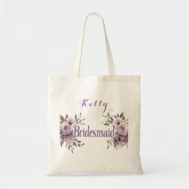 Bolso De Tela Rosas Rosadas Elegante Aquarela Dama de Honor