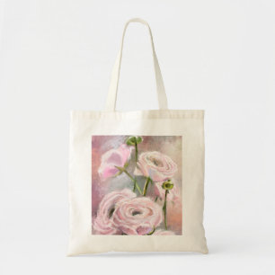 Bolso De Tela Rosas Rosadas - Especial Para Usted - Pintura Orig