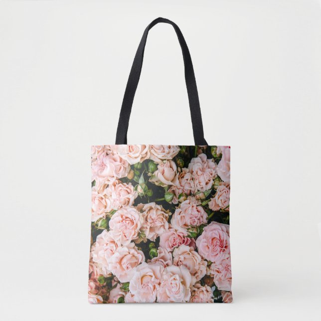 Bolso De Tela Rosas rosados (Anverso)