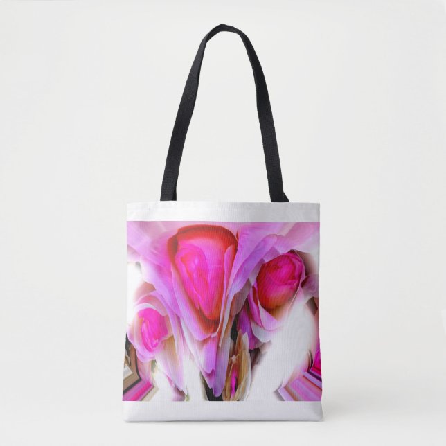 Bolso De Tela Rosas rosas rosas (Anverso)