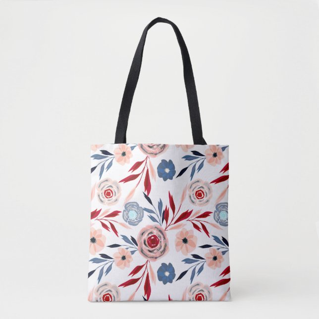 Bolso De Tela Rosas rosas rosas (Anverso)