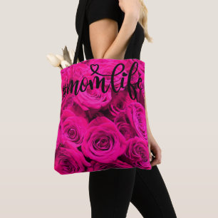 Bolso De Tela Rosas rosas rosas flores rosadas regalo floral ros