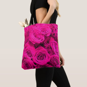 Bolso De Tela Rosas rosas rosas flores rosas rosadas florales ro