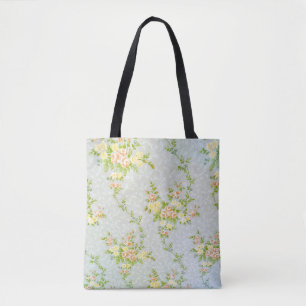 Bolso De Tela Rosas Victorianas y Enredaderas