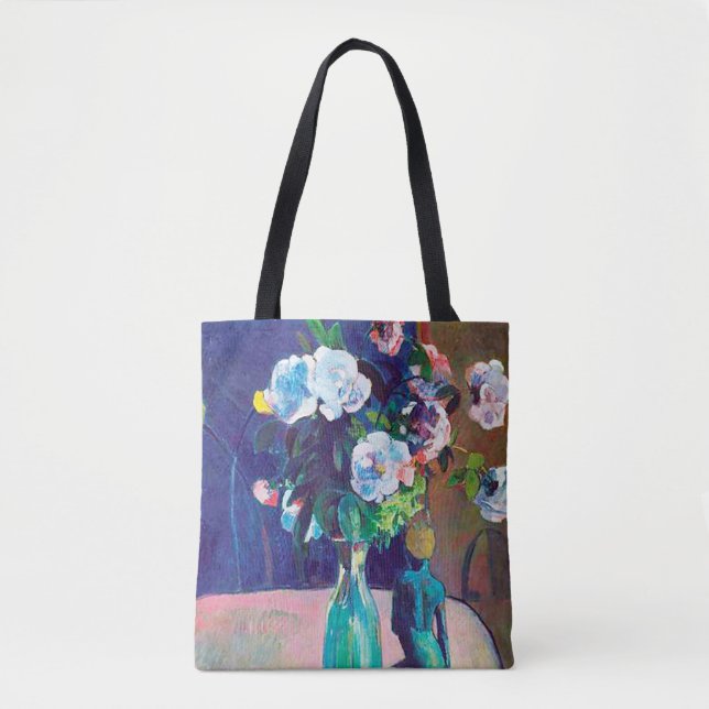 Bolso De Tela Rosas y estatuilla, Gauguin (Anverso)