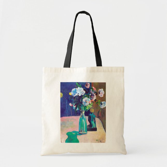 Bolso De Tela Rosas y estatuilla, Gauguin (Frente)