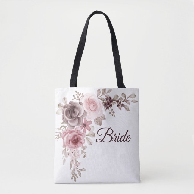 Bolso De Tela Rosas y flores de época (Anverso)