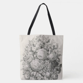 Bolso De Tela Rosas y Rosebuds 01