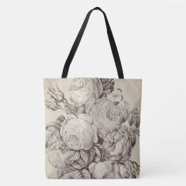 Bolso De Tela Rosas y Rosebuds 03