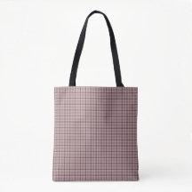 Rose Pink Black Plaid Classic Pattern