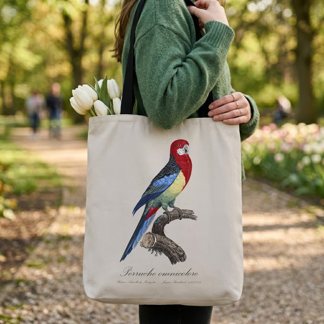 Bolso De Tela Rosella oriental o perico Platycercus eximius (Eastern rosella or Platycercus eximius parakeet. Tote Bag)
