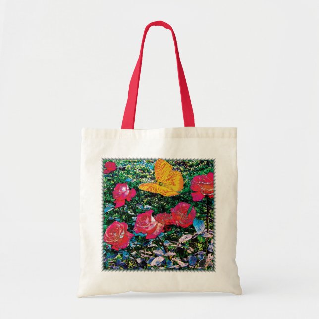 Bolso De Tela Roses rojas rojas (Frente)
