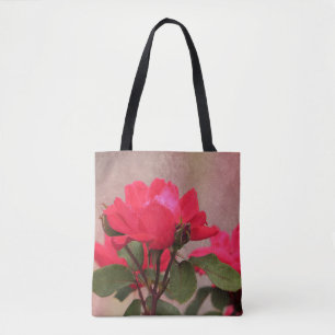 Bolso De Tela Roses rojos
