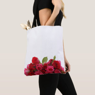 Bolso De Tela Roses rojos