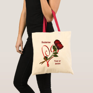 Bolso De Tela Roses Rojos Roses Rojos Personalizados
