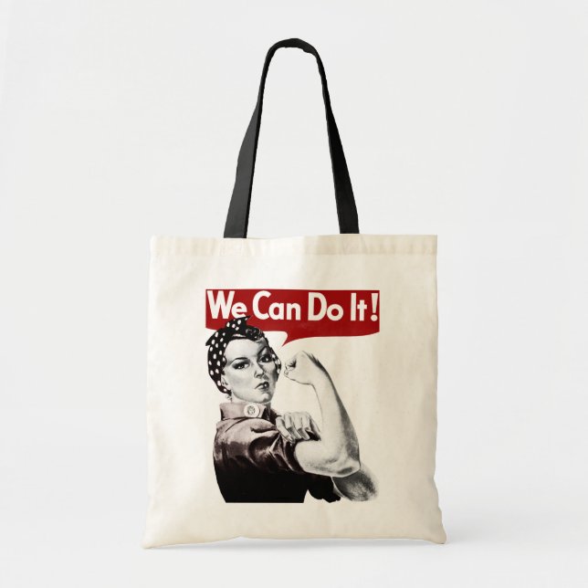 Bolso De Tela Rosie el Tote Riveter (Frente)
