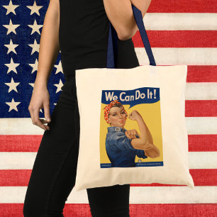 Bolso De Tela Rosie la Remachadora Patriótica Vintage, ¡Podemos 