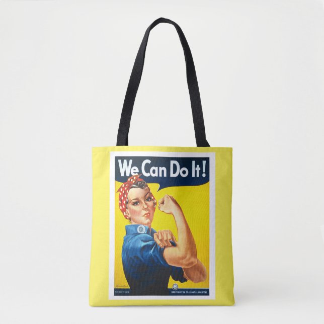 Bolso De Tela Rosie the Riveter Podemos hacerlo lindo y divertid (Anverso)