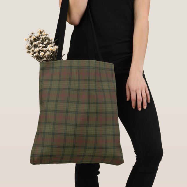 Bolso De Tela Ross Hunting Weathered Scottish Tartan Tote Bag (Detalle)
