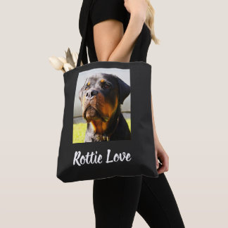 Bolso De Tela Rottie Love foto Rottweiler