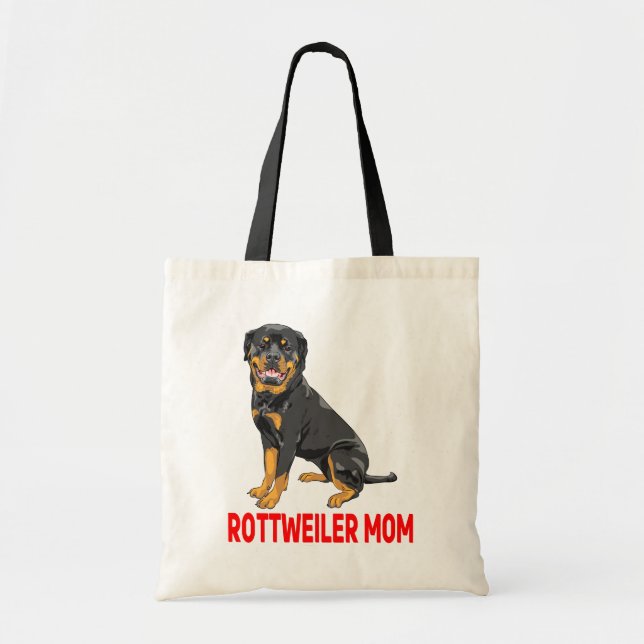 Bolso De Tela Rottie Mom Puppy Perro Regalo Cute Rottweiler Tote (Frente)
