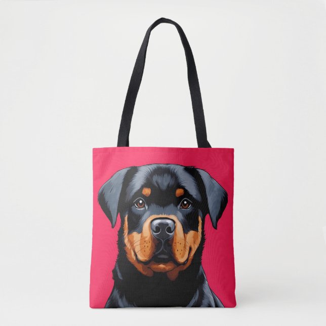 Bolso De Tela Rottweiler (Anverso)