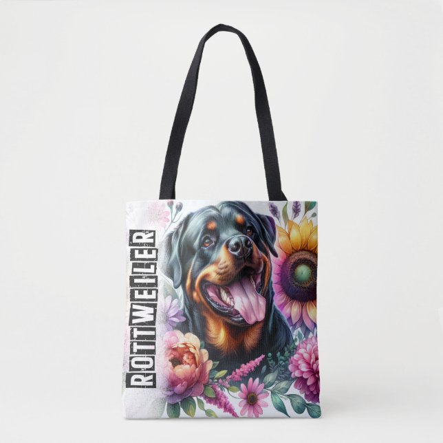 Bolso De Tela Rottweiler (Anverso)