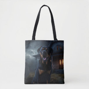 Bolso De Tela Rottweiler de Halloween Espantoso