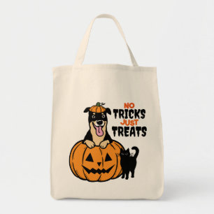 Bolso De Tela Rottweiler Halloween No hay trucos