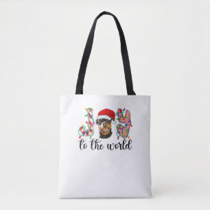 Bolso De Tela Rottweiler Navidades Rottie Xmas Fiesta Rottweiler