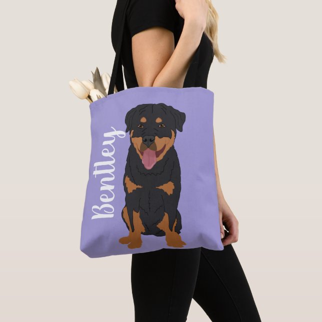 Bolso De Tela Rottweiler personalizado (Detalle)
