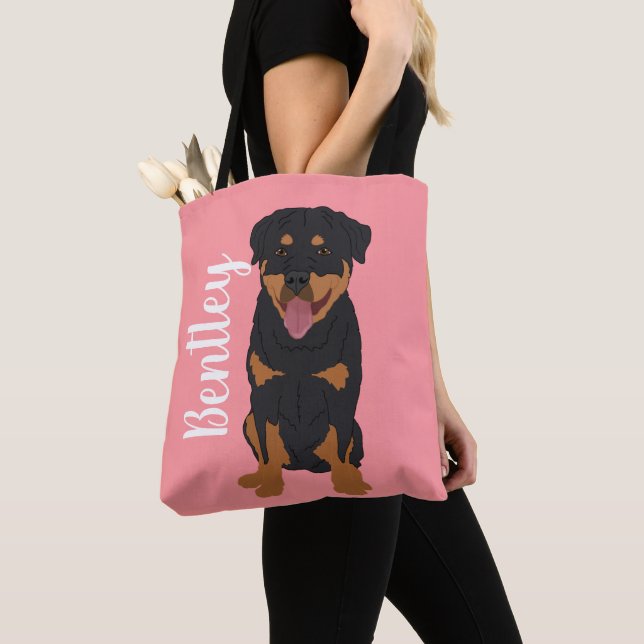 Bolso De Tela Rottweiler personalizado (Detalle)
