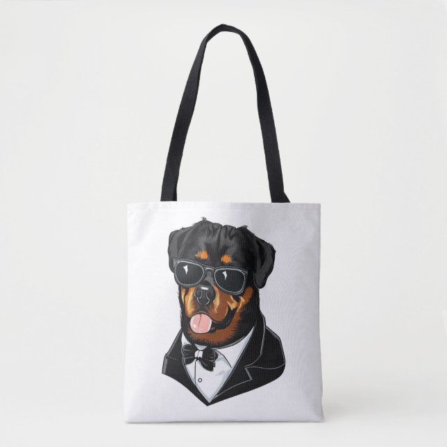 Bolso De Tela Rottweiler The Bodyguard (Anverso)