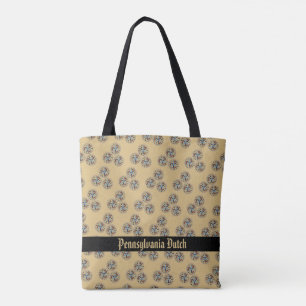 Bolso De Tela Rótulo Amish Hex
