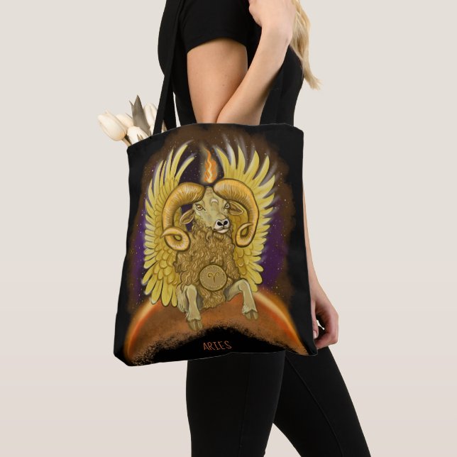 Bolso De Tela Rótulo Aries Zodiac (Detalle)