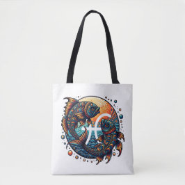 Bolso De Tela Rótulo Astrológico Horoscopio Pisces Zodiac
