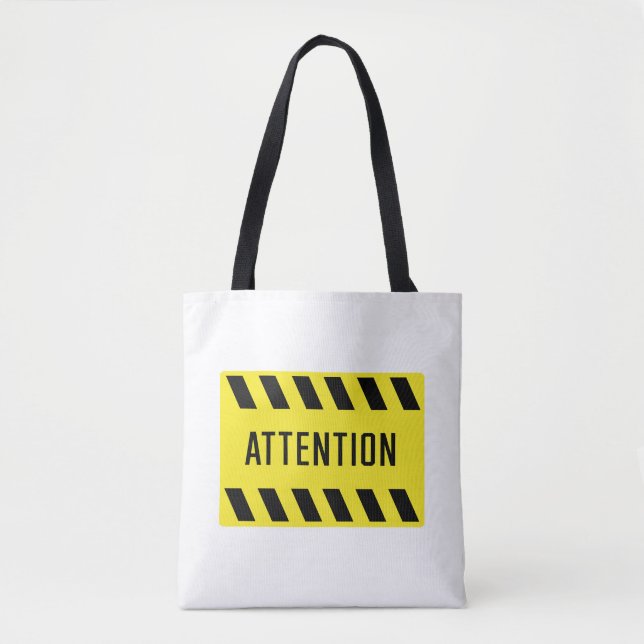 Bolso De Tela Rótulo de atención (Anverso)